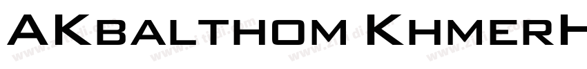 AKbalthom KhmerHand字体转换